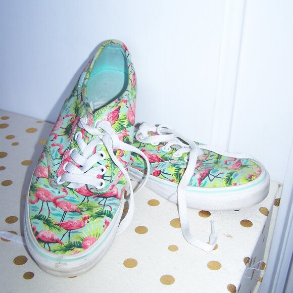 VANS Flamingo Sneakers Sz 7.5 - Picture 1 of 8